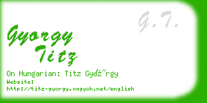 gyorgy titz business card